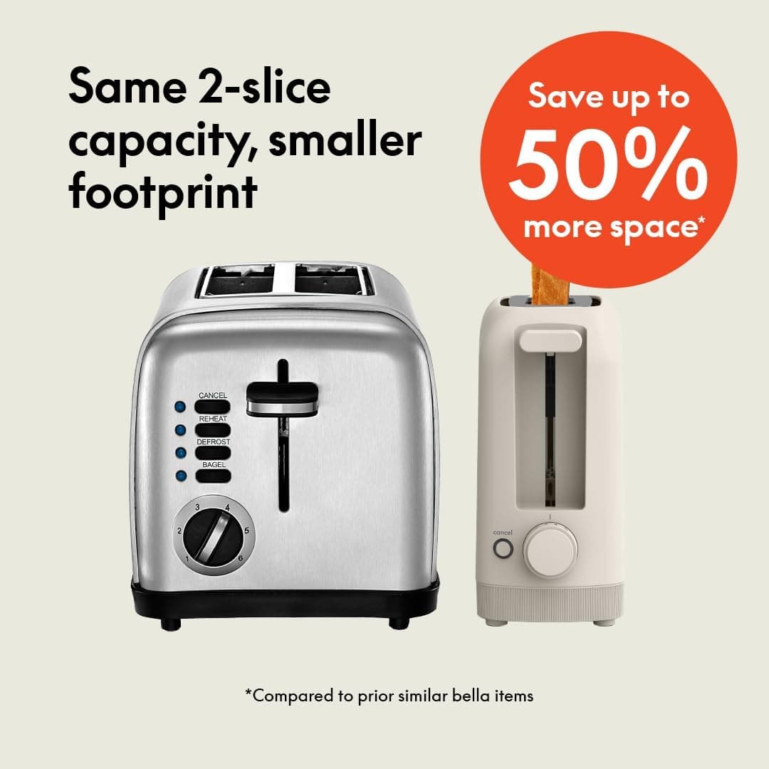 bella 2 Slice Slim Toaster