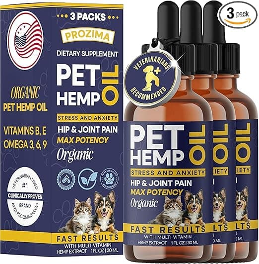 PROZIMA Hemp Oil for Dogs and Cats 3 Pack